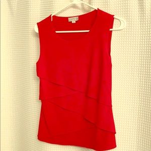 Red sleeveless blouse Small